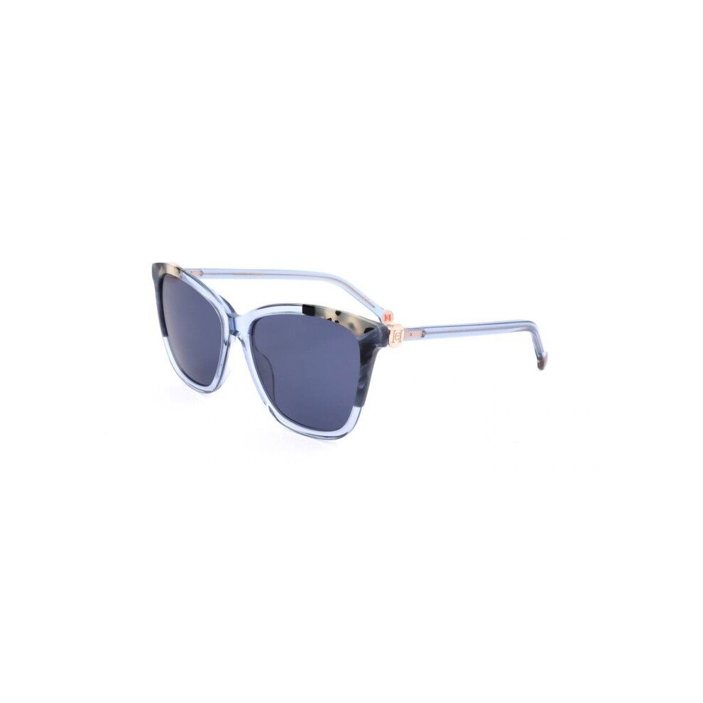 Carolina Herrera Sunglasses - Ch 0052/S - Acetate - White Blue Havana - Blue Lenses