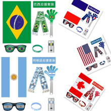 (United states) 2026 FIFA World Cup Argentina Soccer Fan Kit Flags Glasses Clappers Face Paint Props Set