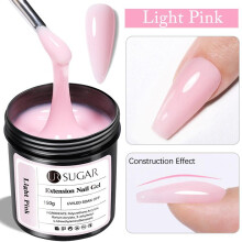 (04 light pink) UR SUGAR Quick Nail Extension Gel 150g Large Capacity Refill Liquid for Nail Art – Strong Durable Easy to Apply