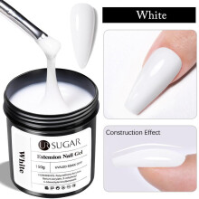 (02 white) UR SUGAR Quick Nail Extension Gel 150g Large Capacity Refill Liquid for Nail Art – Strong Durable Easy to Apply