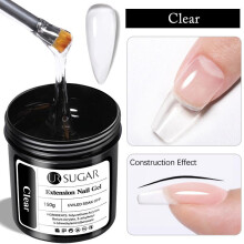 (01 clear) UR SUGAR Quick Nail Extension Gel 150g Large Capacity Refill Liquid for Nail Art – Strong Durable Easy to Apply
