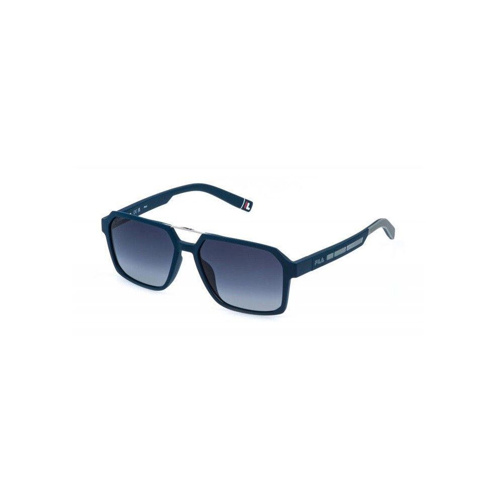 Fila Sfib04 Sunglasses 58/16/145 Matte Blue Injected Man Sfib04