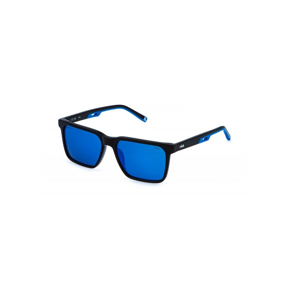Fila Sfib06 Sunglasses 56/16/145 Glossy Black Acetate Men Sfib06