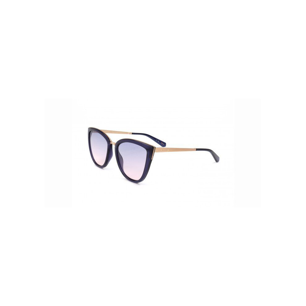 Ted Baker Tb1642 Sunglasses 52/19/140 Gloss Crystal Dark R Blue Tr90 Woman Tb1642