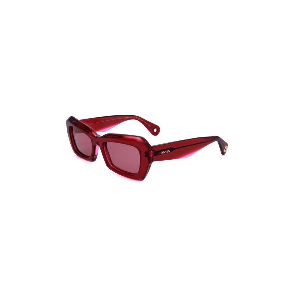 Lanvin Sunglasses Lnv662s 54/19/140 Transparent Red Acetate Woman Lnv662s