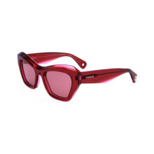 Gafas de sol - LANVIN - LNV663S - Acetato transparente rojo - Forma cuadrada - 53/19/140
