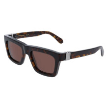 Gafas de Sol - FERRAGAMO - SF2071S - Acetato - Tortuga oscura (marrón) - Cuadrado 54/20/145