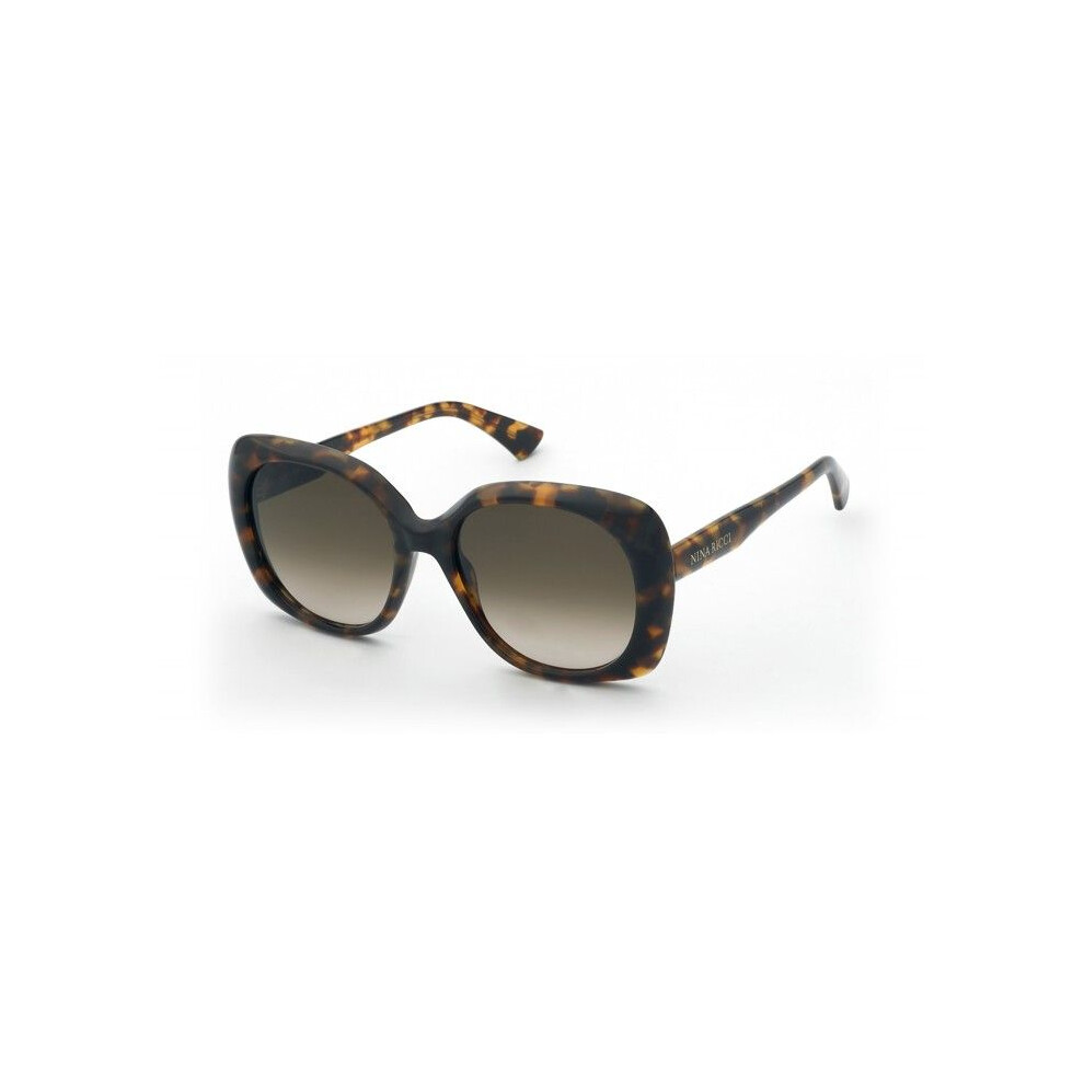 Nina Ricci Sunglasses Snr457 56/18/145 Glossy Havana Acetate Woman Snr457