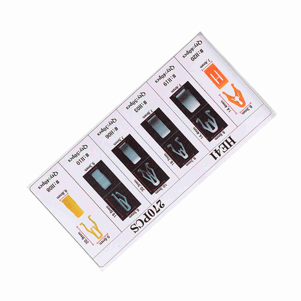 270Pcs Universal Dashboard Trim Fasteners 7293282214569