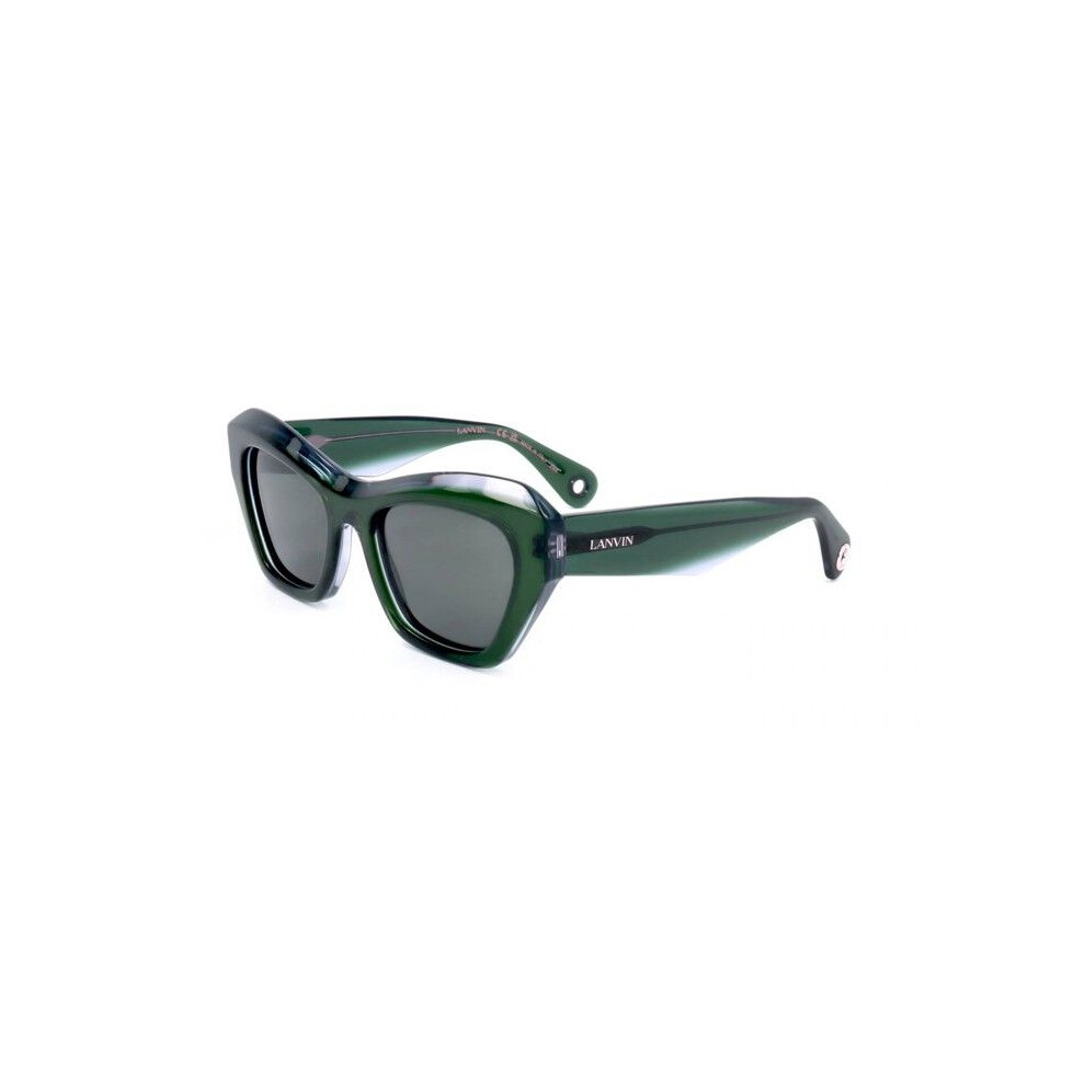 Lanvin Sunglasses Lnv663s 53/19/140 Transparent Green Acetate Woman Lnv663s