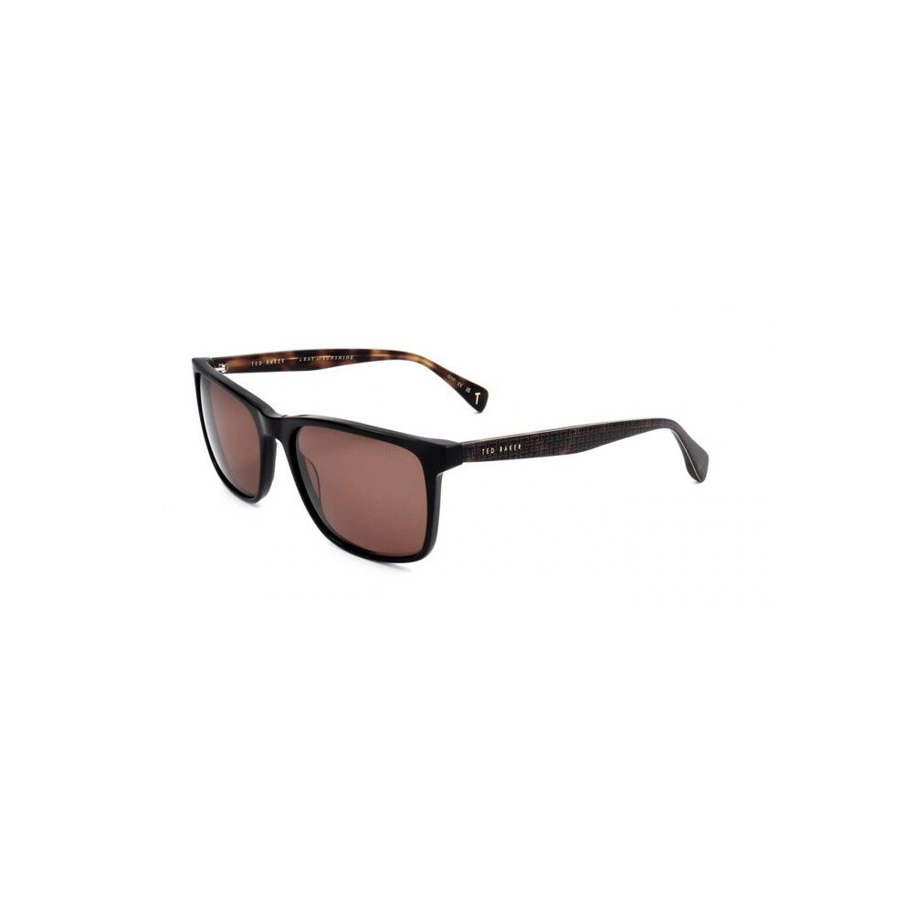Ted Baker Tb1728 Sunglasses 58/18/145 Gloss Solid Acetate Man Tb1728 Black