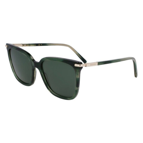 Ferragamo Lunettes de Soleil - FERRAGAMO - SF2037S - Acétate - Forme Papillon - Vert rayé