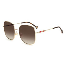 Sunglasses - CAROLINA HERRERA - CH 0035/S J5G/HA - Metal frame - Lenses 59 mm - Brown/gold crystal