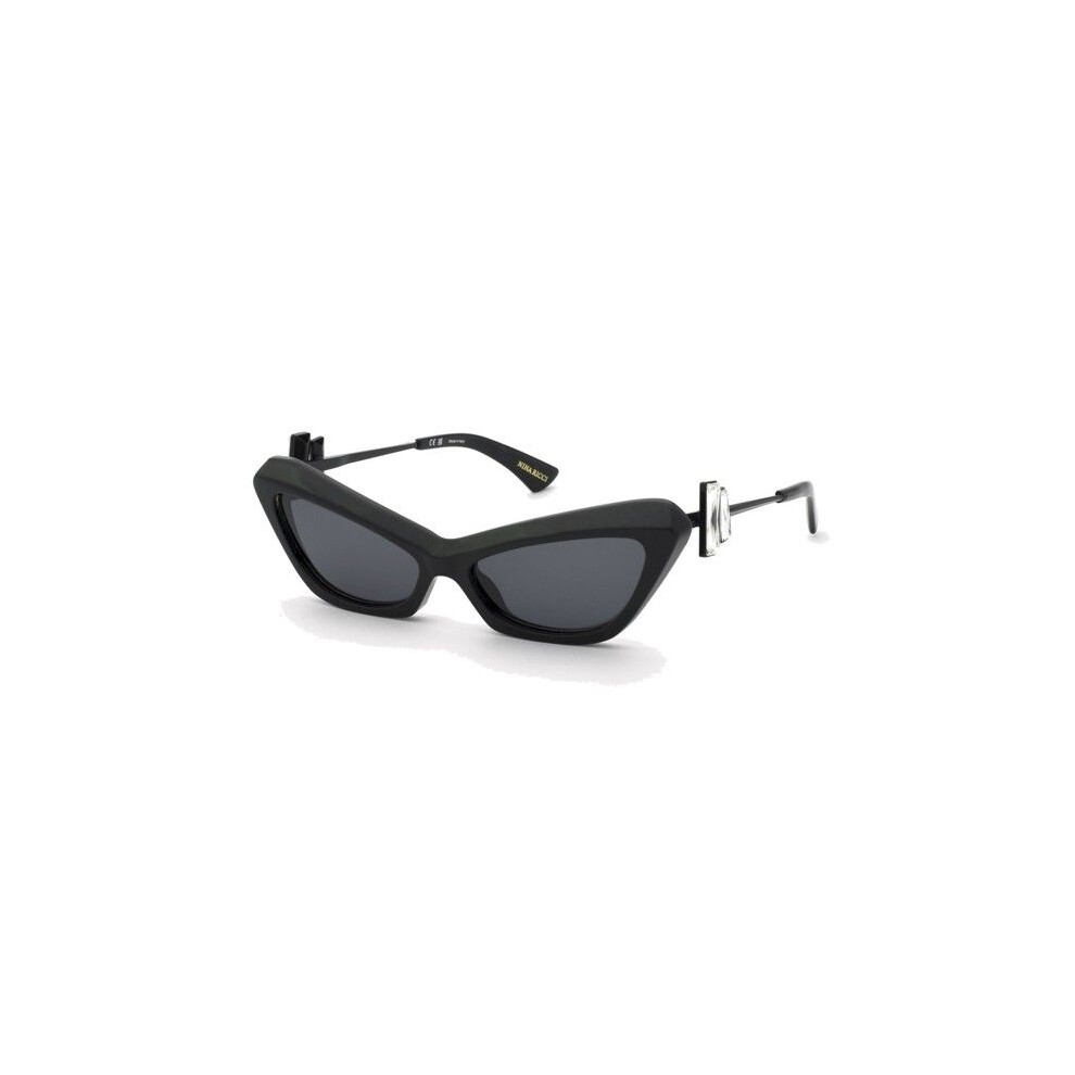 Nina Ricci Sunglasses Snr405s 59/16/140 Glossy Black Acetate Woman Snr405s