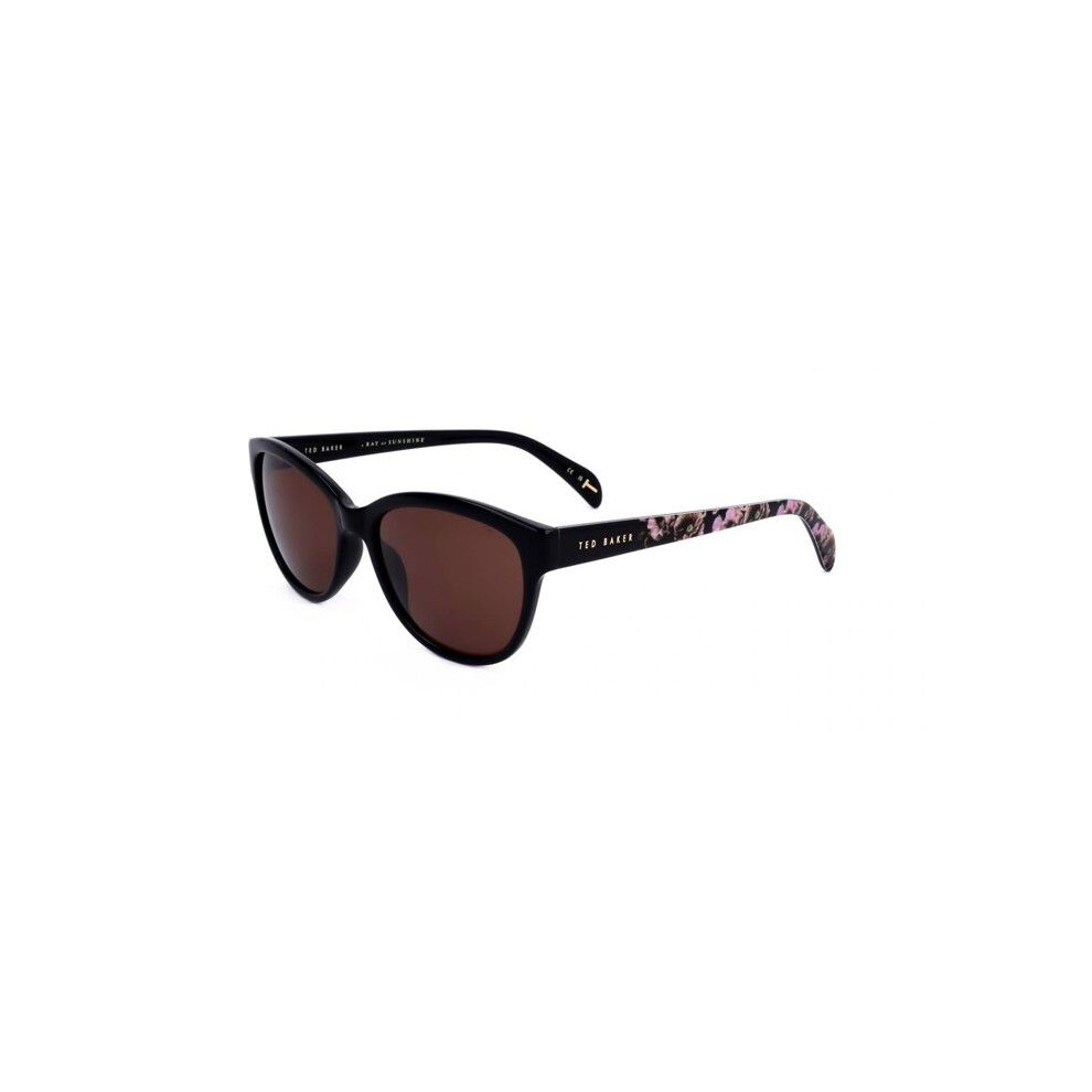 Ted Baker Tb1605 Sunglasses 55/17/140 Gloss Solid Acetate Woman Tb1605 Black
