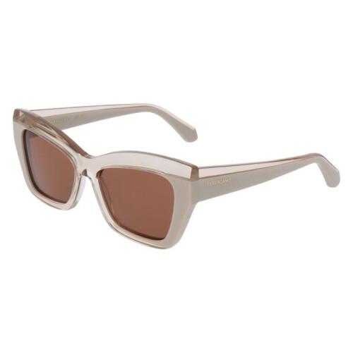 Ferragamo Occhiali da Sole - FERRAGAMO - SF2065S - Acetato - Trasparente beige - Farfalla