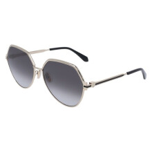 Gafas de Sol - FERRAGAMO - SF325S - Metal - Dorado - Lentes gris degradado