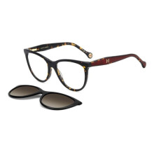 Carolina Herrera HER 0259/CS Sunglasses WITH CLIP ON 54/17/140 HAVANA/BROWN SHADED POLARIZED acetate for women HER 0259/CS WITH