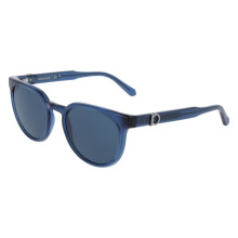 Gafas de Sol - FERRAGAMO - SF2059SE - Azul transparente - Redondas - Plástico