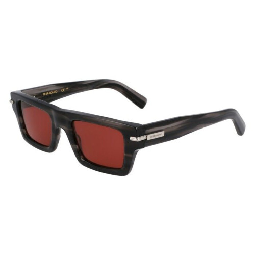 Ferragamo Ferragamo SF2034S 50/22/145 Raidallinen harmaa Acetatti MIESTEN Aurinkolasit SF2034S