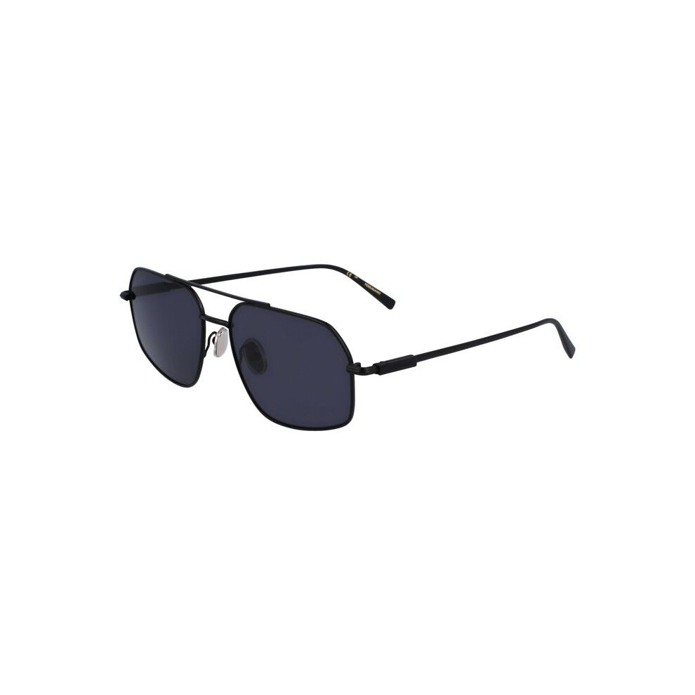 Ferragamo Sunglasses - Sf313s - Aviator - Metal - Matte Black 58/17/145