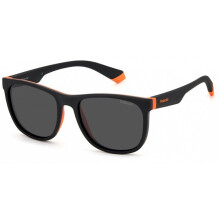 Óculos de Sol Polaroid PLD 8049/S JUNIOR 49/16/130 PRETO LARANJA/GREY unissex PLD 8049/S JUNIOR