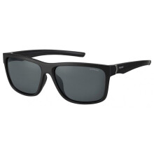 Sunglasses - Polaroid - PLD 7014/S-807 - Black frame - Gray polarized lenses - Sporty
