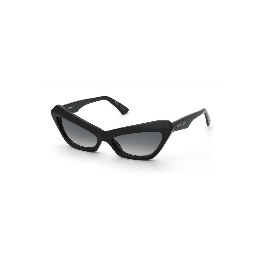 Nina Ricci Sunglasses Snr405 59/16/140 Glossy Black Acetate Woman Snr405