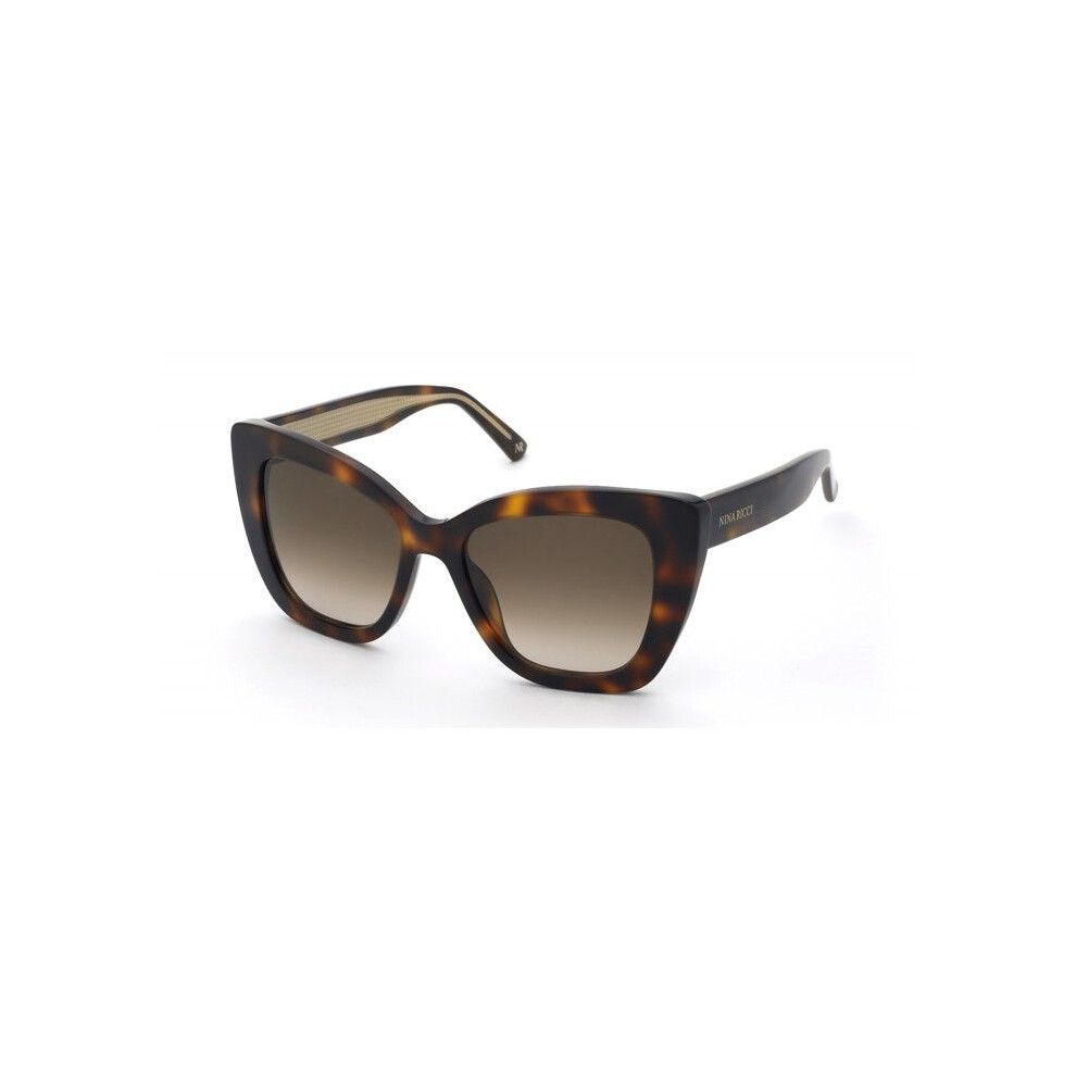 Nina Ricci Sunglasses Snr376 52/18/140 Dark Glossy Havana Acetate Woman Snr376