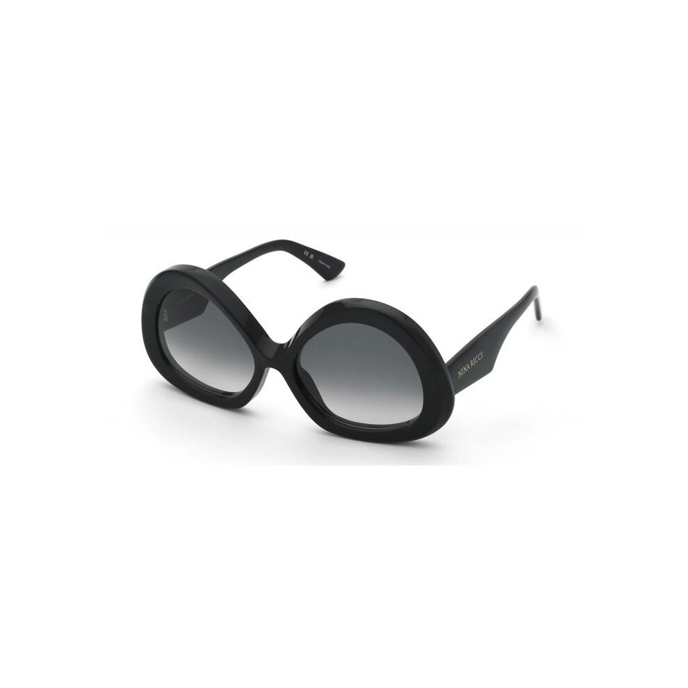 Nina Ricci Sunglasses - Snr403 - Black (Glossy Black) - Acetate - 57/17/145