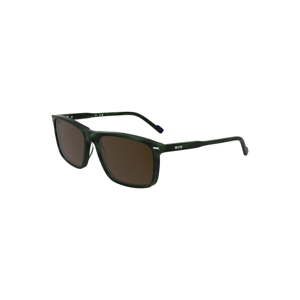 Zeiss Sunglasses - Zs25555s - Acetate - Striped Green - Square 58/17/145