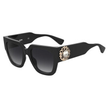 Sunglasses - MOSCHINO - MOS153/S - Acetate - Square - Black / gray lenses