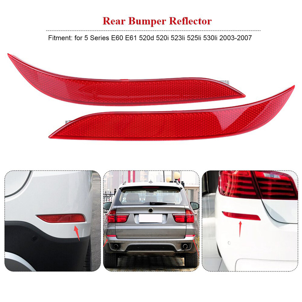 E60 Rear Bumper Reflector Pair Light 7293282204386