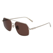 Gafas de sol - FERRAGAMO - SF313S - Aviador - Metal dorado - Lentes marrones 58/17/145