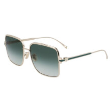 Gafas de sol - FERRAGAMO - SF317S - Metal - Dorado y lentes verdes degradados - 57/16/140