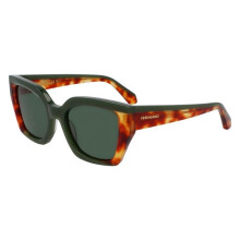 Lunettes de Soleil - FERRAGAMO - SF2035S - Acétate - Papillon - Opaline kaki/blonde tortue