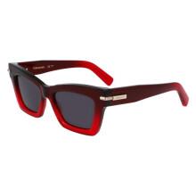 Gafas de Sol - FERRAGAMO - SF2031S - Acetato - Gradiente rojo oscuro transparente - 52/17/145