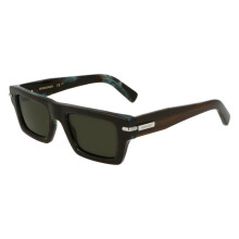 Gafas de sol - FERRAGAMO - SF2034S - Acetato - Verde (Caqui a rayas) - Cuadrado 50/22/145