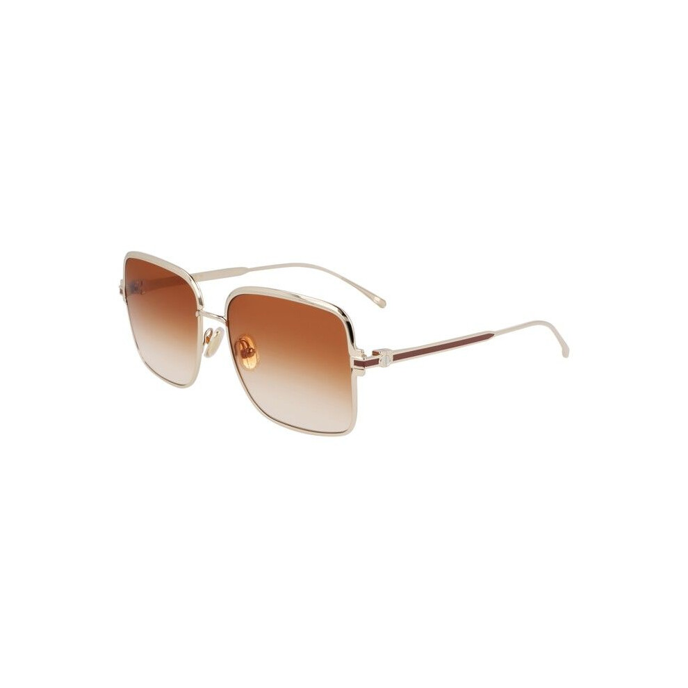 Ferragamo Sunglasses - Sf317s - Metal - Gold - Brown Gradient Lenses