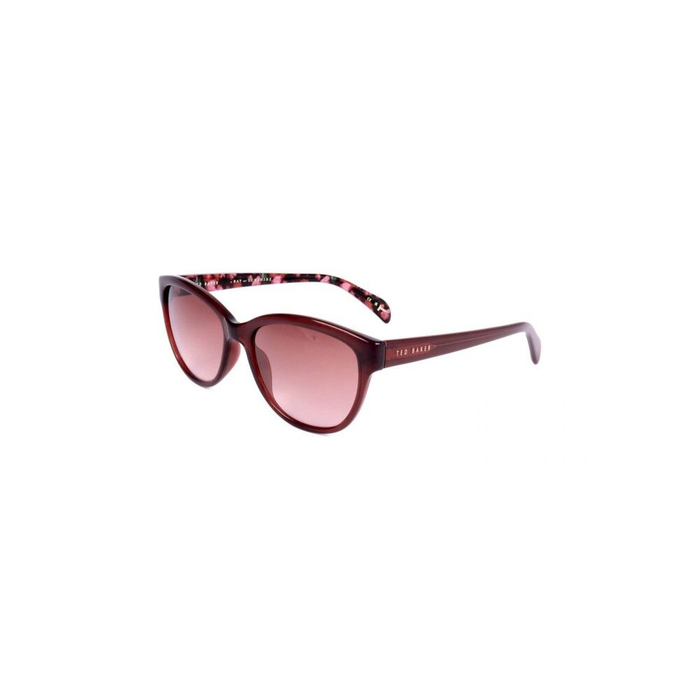 Ted Baker Tb1605 Sunglasses 55/17/140 Gloss Crystal Acetate Woman Tb1605 Dark/Red