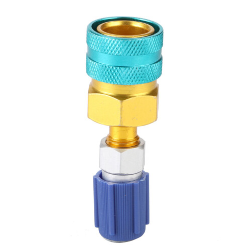 Brass Car AC Quick Coupler R1234YF Low Side 1