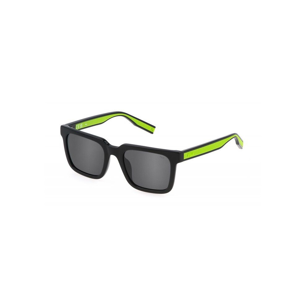 Fila Sfi526 Sunglasses 52/21/145 Dark Grey Glossy Acetate Unisex Sfi526