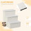 Escalier pliable pour animaux avec espace de rangement, 3 marches, blanc 4