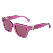 Lunettes de Soleil - FERRAGAMO - SF2066S - Acétate - Transparent cyclamen - Carré