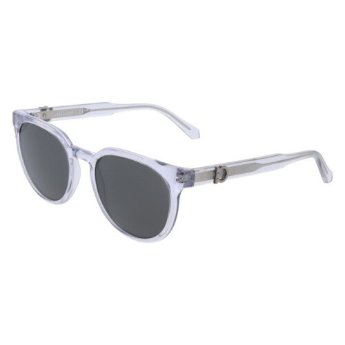 Ferragamo Sunglasses - FERRAGAMO - SF2059SE - Plastic frame - Transparent gray - Round shape