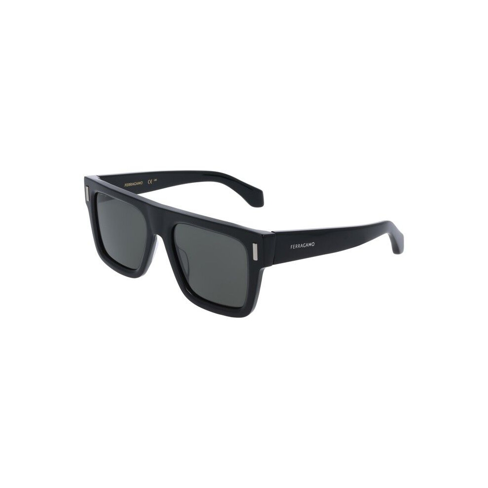 Ferragamo Sunglasses Sf2063se 53/19/145 Rec Acetate-Renew Man Sf2063se Black