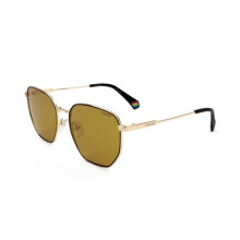 Sunglasses - POLAROID - PLD 6214/S/X - Gold metal frame - Yellow lenses - Unisex