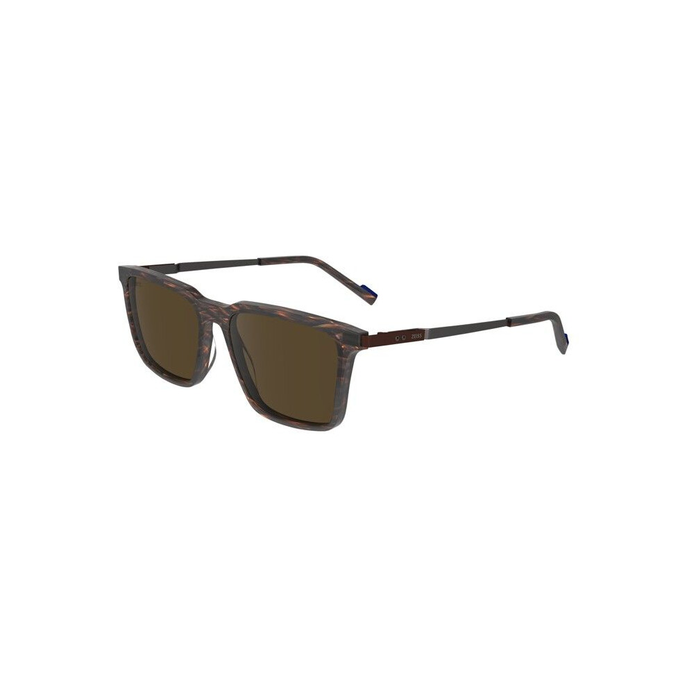 Zeiss Sunglasses - Zs23716s - Acetate - Brown/Textured Gray - Square 55/17/145