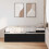 VidaXL vidaXL Bed Frame with Drawer Black Oak 90 x 200 cm Engineered Wood 3