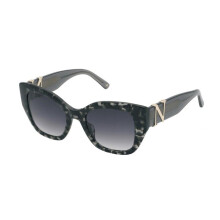 Occhiali da Sole - NINA RICCI - SNR377 - Acetato - Quadrato - Marrone/Vetro grigio 51/21/140